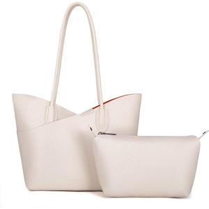 Montana West Tote Bag for Women Hobo Shoulder Purses and Handbags(Ivory Beige)
