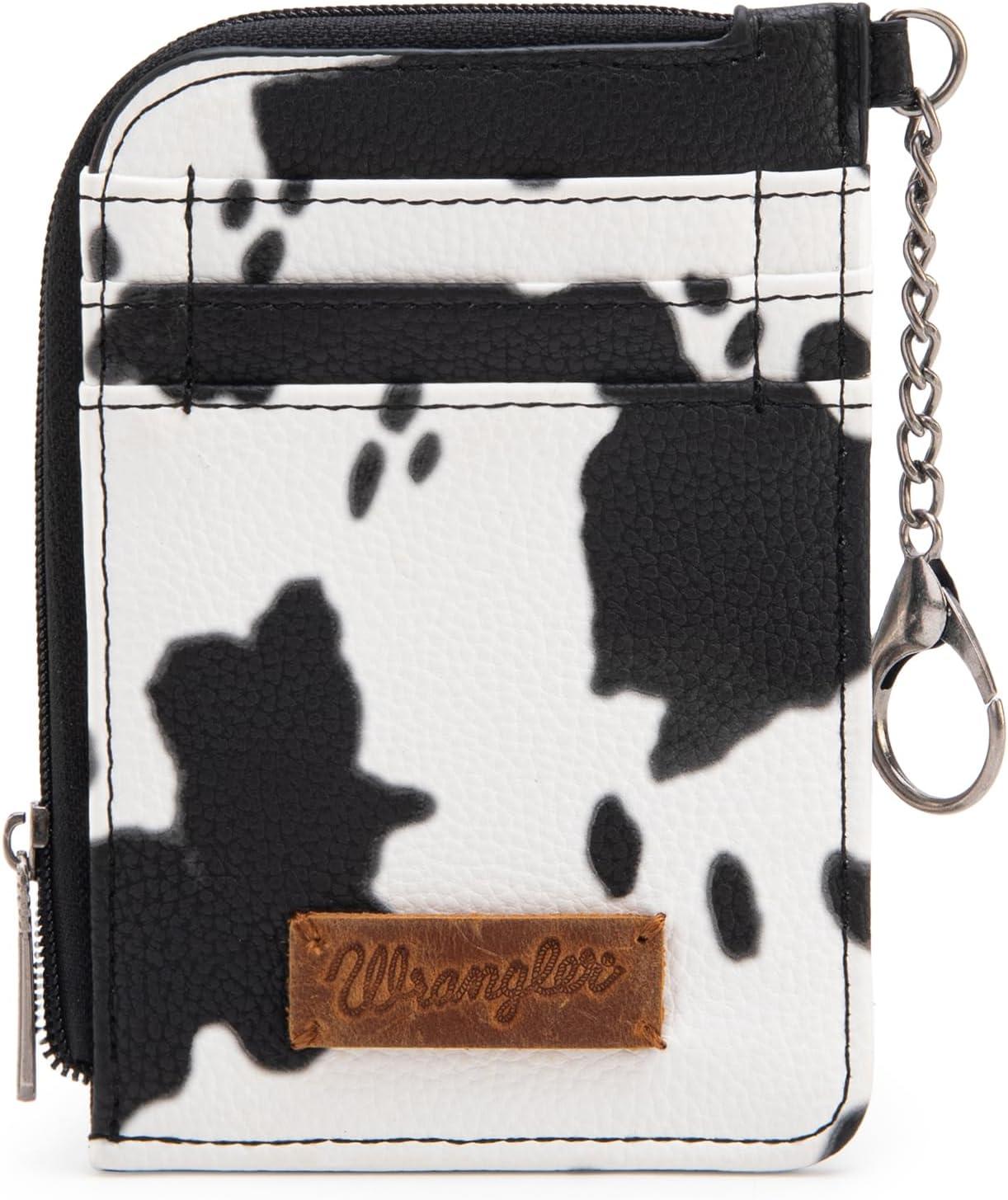 imageMontana West Wrangler Cow Print Wallets for Women Boho Western Card Holder WG133W005TNCow Print Black