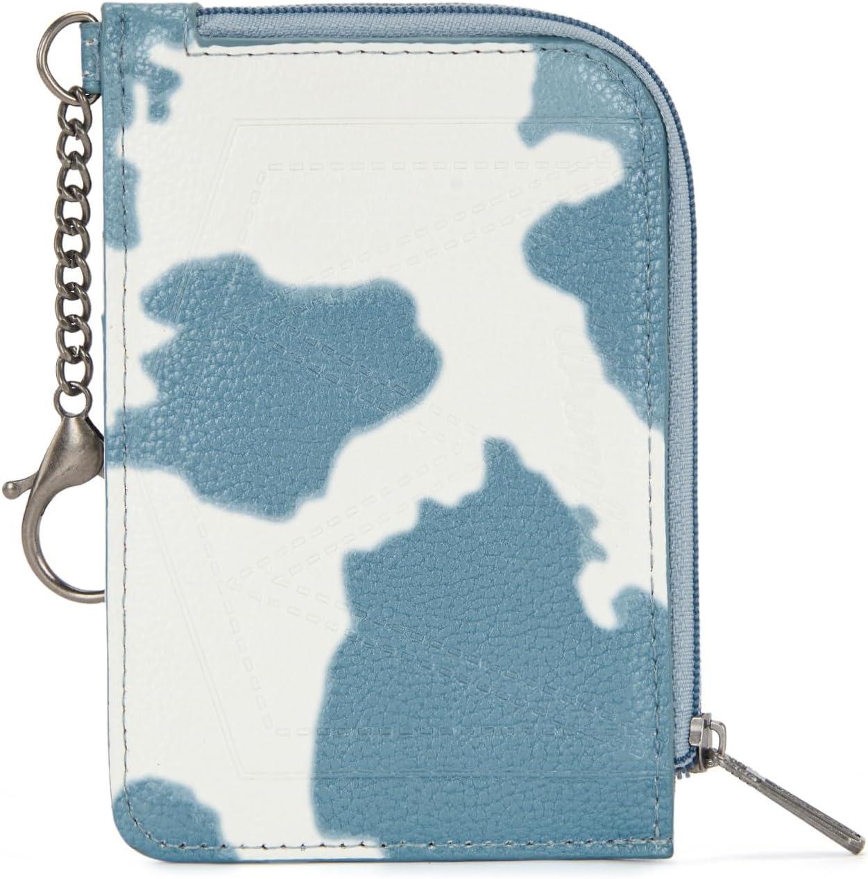 imageMontana West Wrangler Cow Print Wallets for Women Boho Western Card Holder WG133W005TNCow Print Blue