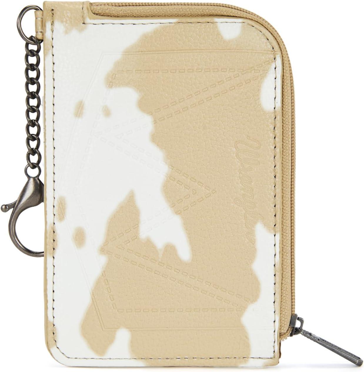 imageMontana West Wrangler Cow Print Wallets for Women Boho Western Card Holder WG133W005TNCow Print Tan