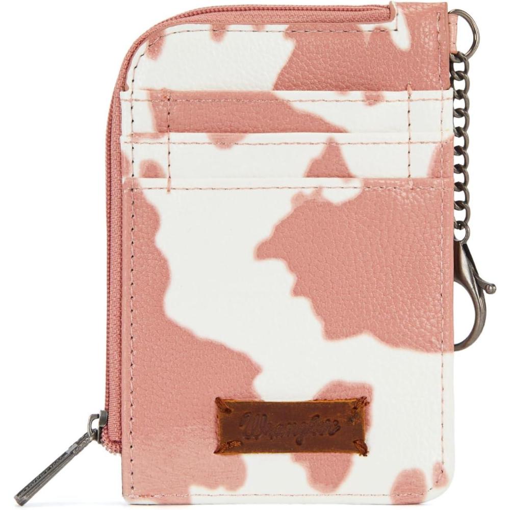 imageMontana West Wrangler Cow Print Wallets for Women Boho Western Card Holder WG133W005TNCow Print Light Pink