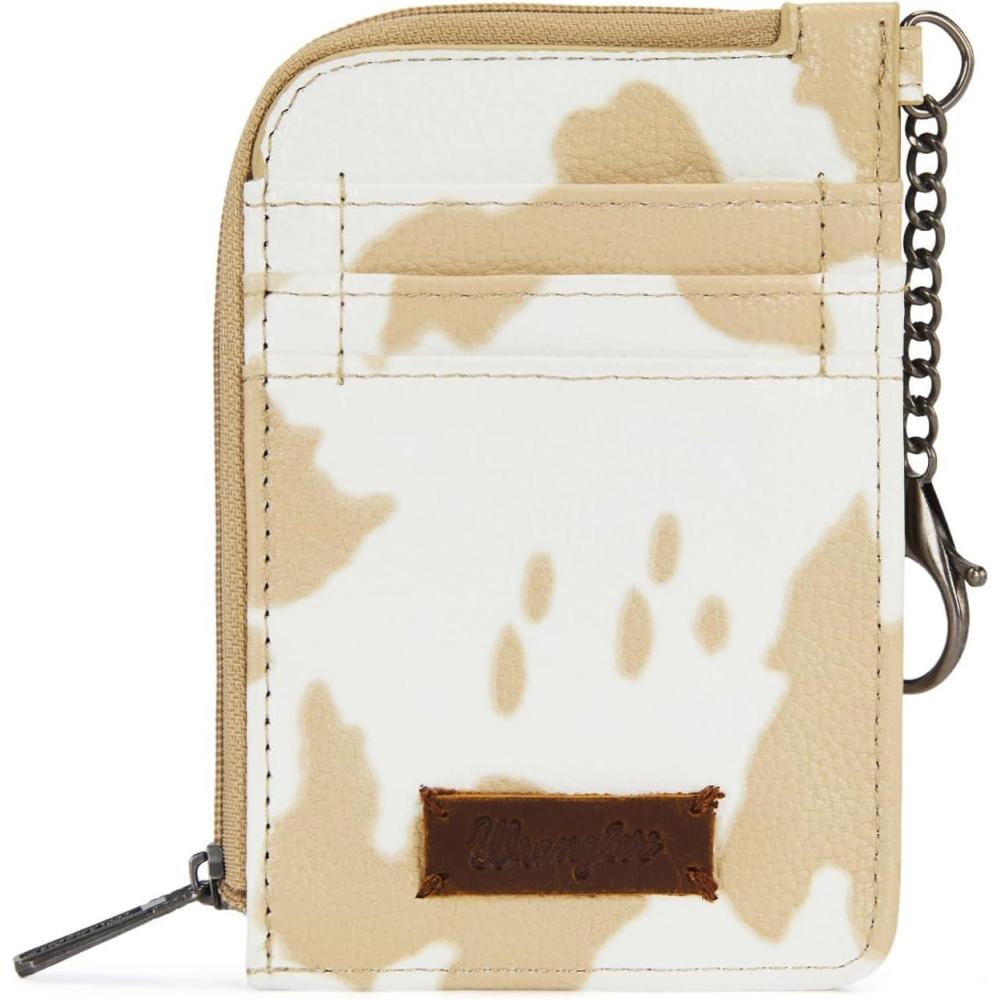 imageMontana West Wrangler Cow Print Wallets for Women Boho Western Card Holder WG133W005TNCow Print Tan