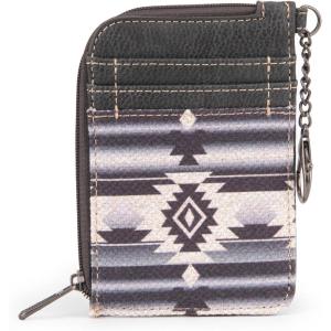Montana West Wrangler Cow Print Wallets for Women Boho Western Card Holder WG133-W005TN(Angel Diamond Black)
