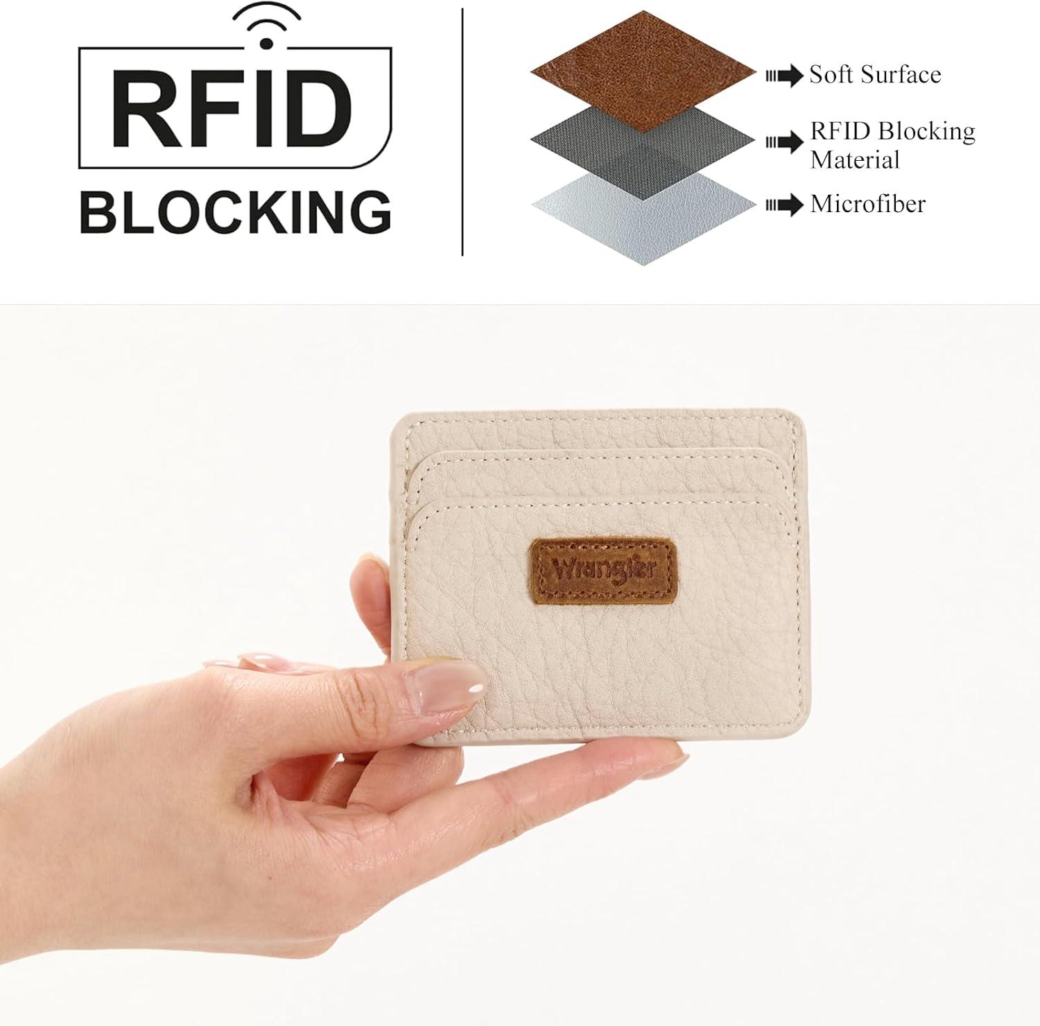imageMontana West Wrangler Credit Card Holder for Women Wallet Card Case Small Ladies Female Pocket WalletBeige