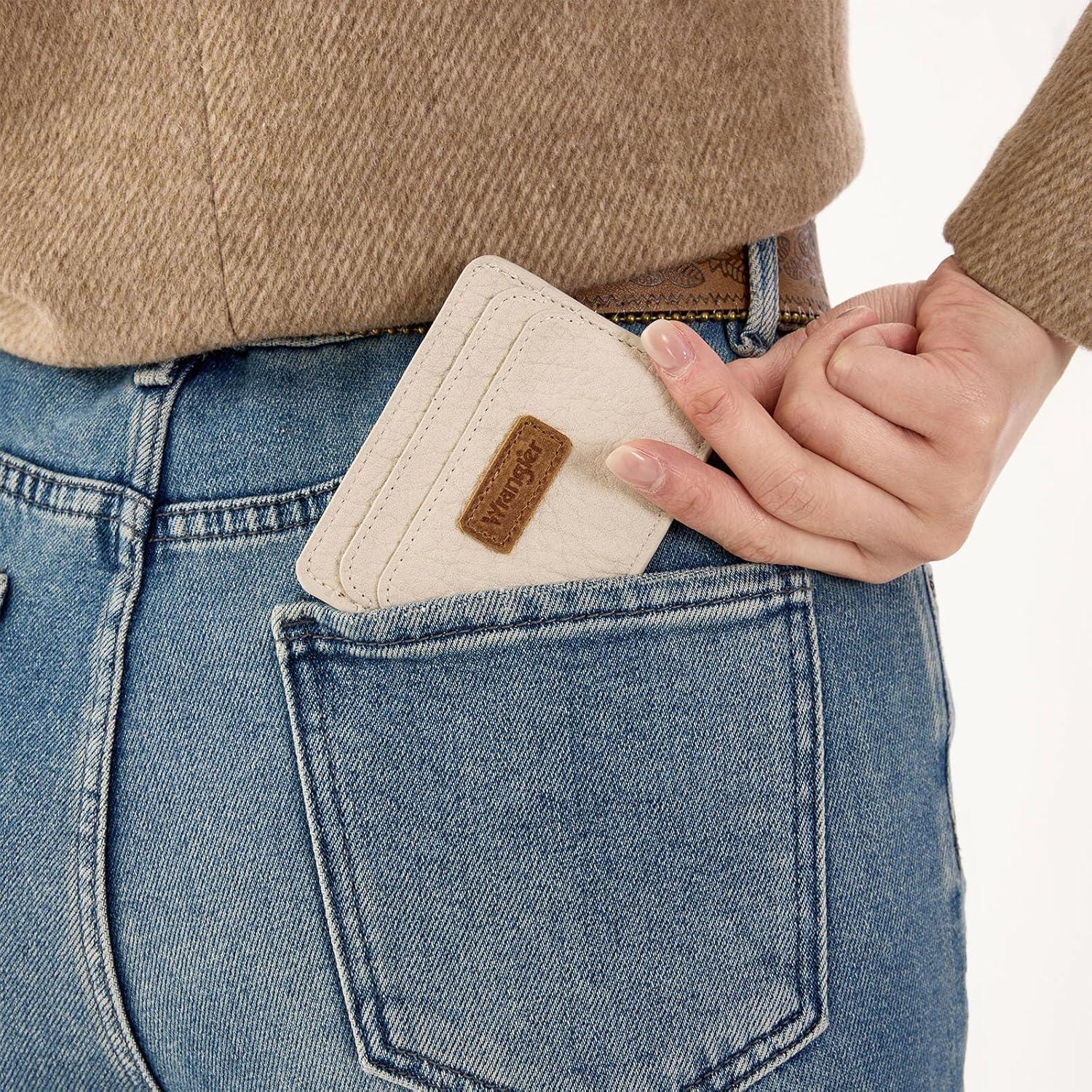 imageMontana West Wrangler Credit Card Holder for Women Wallet Card Case Small Ladies Female Pocket WalletBeige