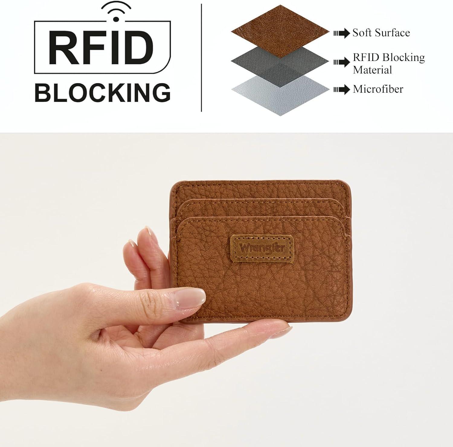 imageMontana West Wrangler Credit Card Holder for Women Wallet Card Case Small Ladies Female Pocket WalletBrown