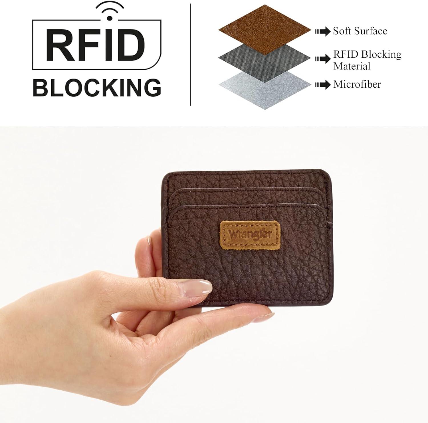 imageMontana West Wrangler Credit Card Holder for Women Wallet Card Case Small Ladies Female Pocket WalletCoffee