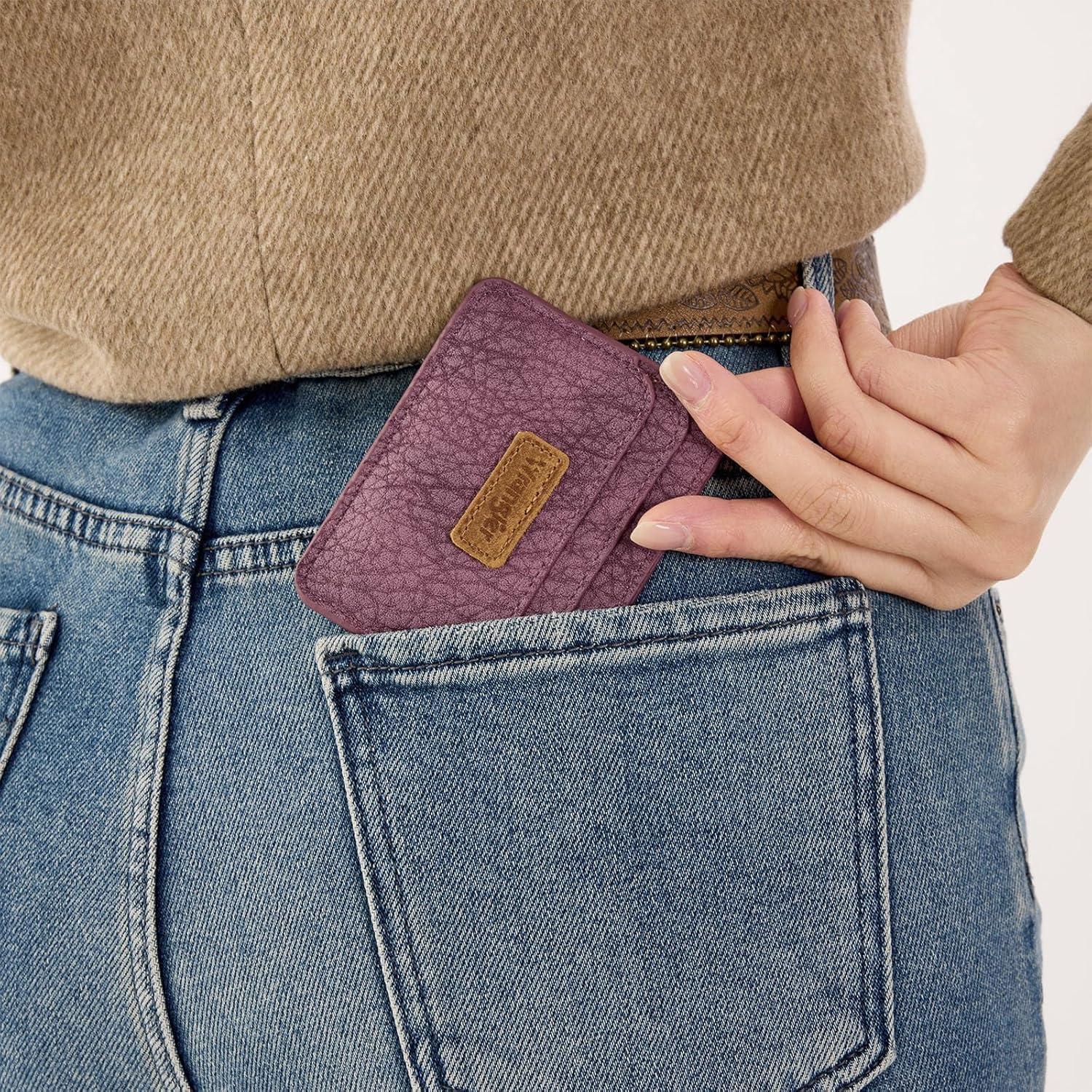 imageMontana West Wrangler Credit Card Holder for Women Wallet Card Case Small Ladies Female Pocket WalletDark Purple