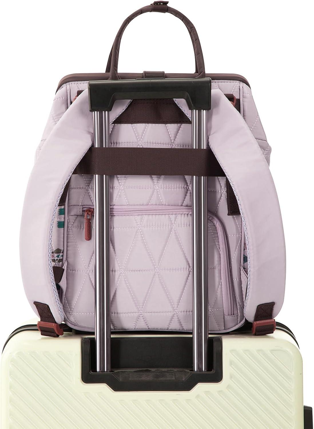 imageMontana West Wrangler Diaper Bag Backpack Baby Essentials Bag Quilted Travel Backpacks with Insulated Pockets Portable Changing Pad Stroller Straps Pacifier CaseAztec Purple