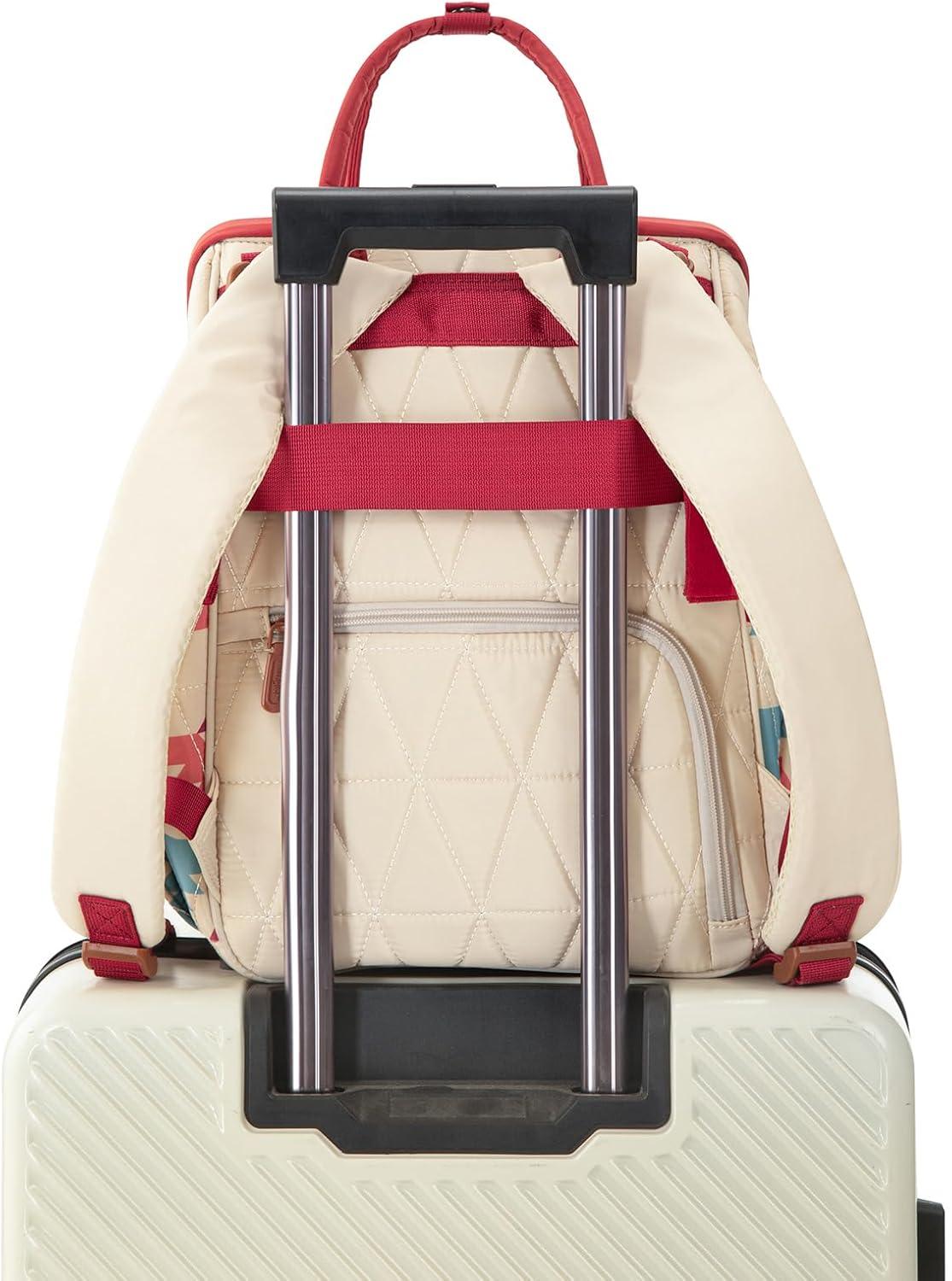 imageMontana West Wrangler Diaper Bag Backpack Baby Essentials Bag Quilted Travel Backpacks with Insulated Pockets Portable Changing Pad Stroller Straps Pacifier CaseAztec Pink