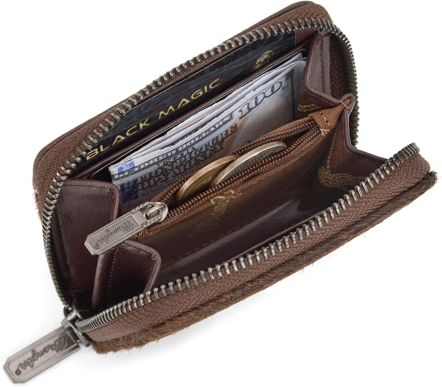 imageMontana West Wrangler Tooled Womens Wallet Small Credit Card Holder Slim Thin Money Organizer WG322W089TQCowhideCoffee