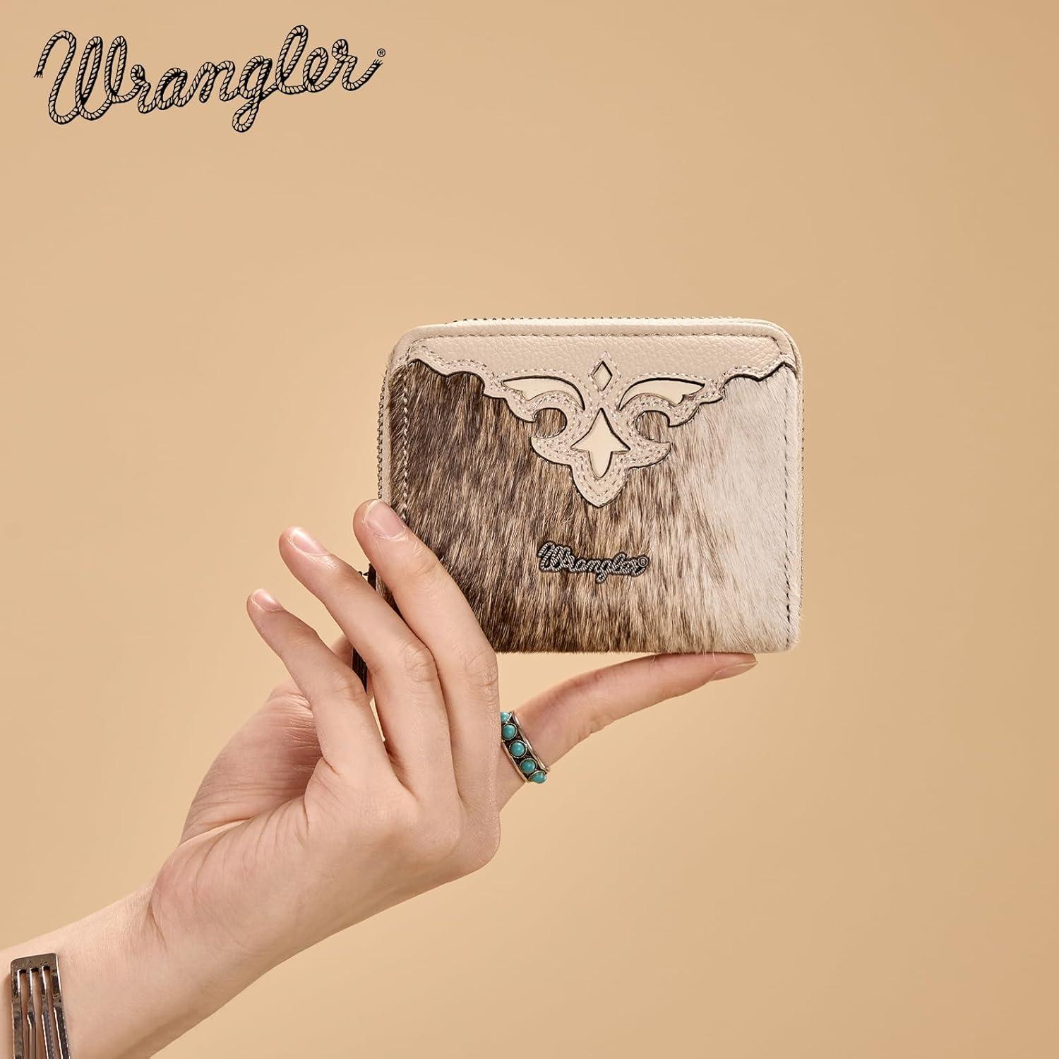 imageMontana West Wrangler Tooled Womens Wallet Small Credit Card Holder Slim Thin Money Organizer WG322W089TQCowhideTan