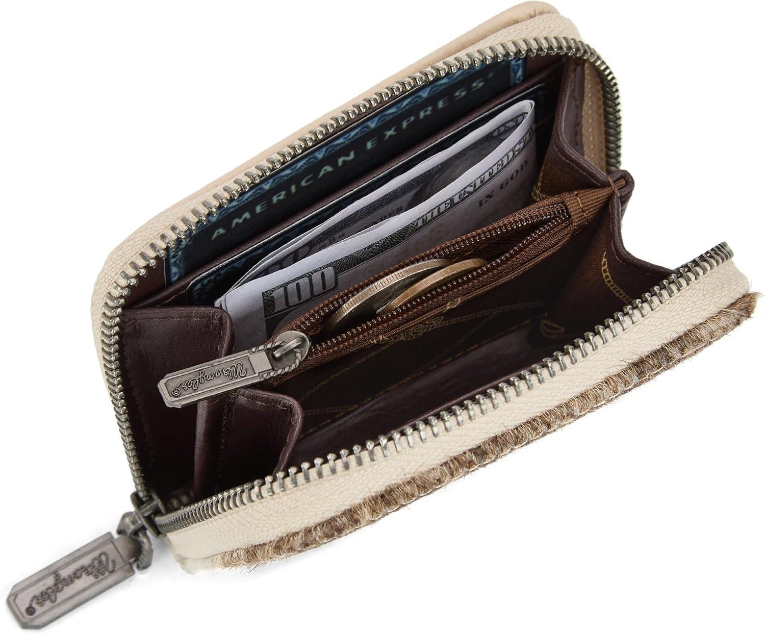 imageMontana West Wrangler Tooled Womens Wallet Small Credit Card Holder Slim Thin Money Organizer WG322W089TQCowhideTan