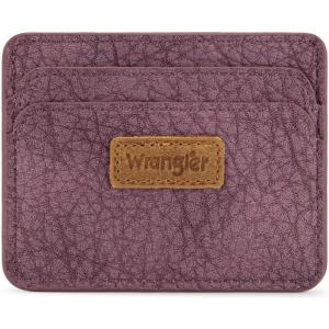 Montana West Wrangler Credit Card Holder for Women Wallet Card Case Small Ladies Female Pocket Wallet(Dark Purple)