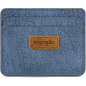 Montana West Wrangler Credit Card Holder for Women Wallet Card Case Small Ladies Female Pocket Wallet(Jeen Blue)