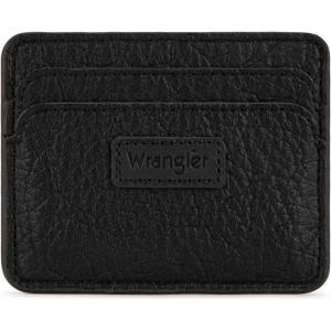 Montana West Wrangler Credit Card Holder for Women Wallet Card Case Small Ladies Female Pocket Wallet(Jet Black)