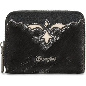 Montana West Wrangler Tooled Womens Wallet Small Credit Card Holder Slim Thin Money Organizer WG322-W089TQ(Cowhide-Black)