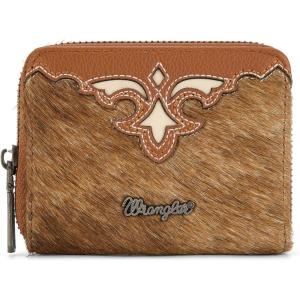 Montana West Wrangler Tooled Womens Wallet Small Credit Card Holder Slim Thin Money Organizer WG322-W089TQ(Cowhide-Brown)