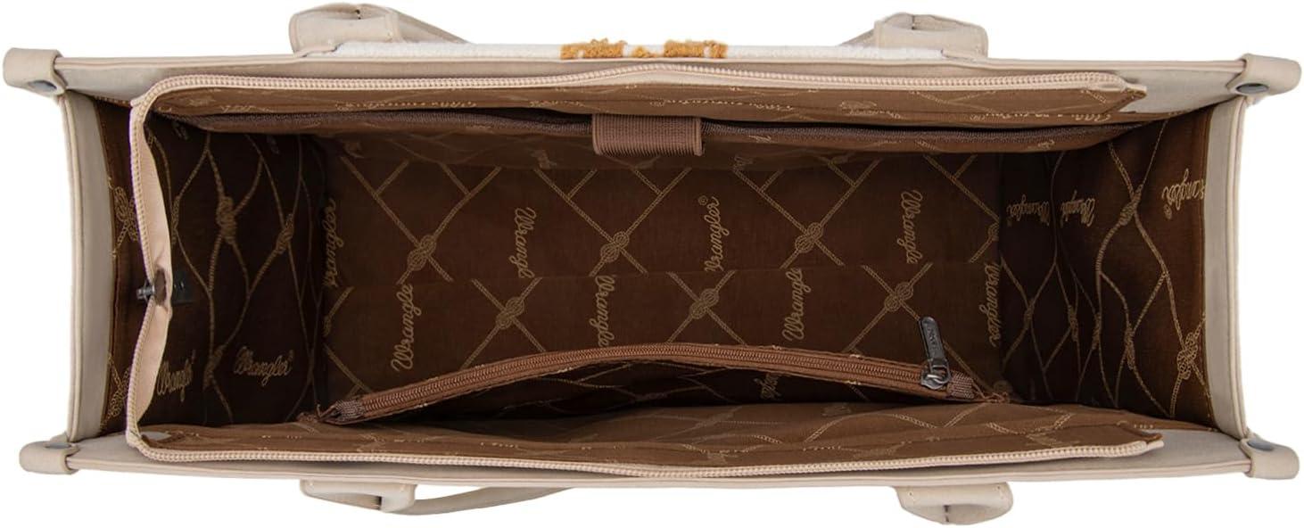 imageMontana West Wrangler Aztec Tote Bag for Women Western Shoulder Purse Top Handle HandbagL Beige