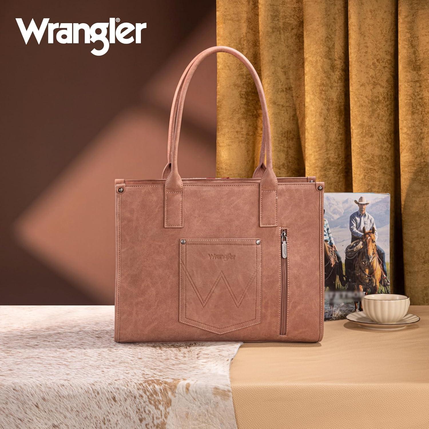 imageMontana West Wrangler Aztec Tote Bag for Women Western Shoulder Purse Top Handle HandbagL Deep Pink