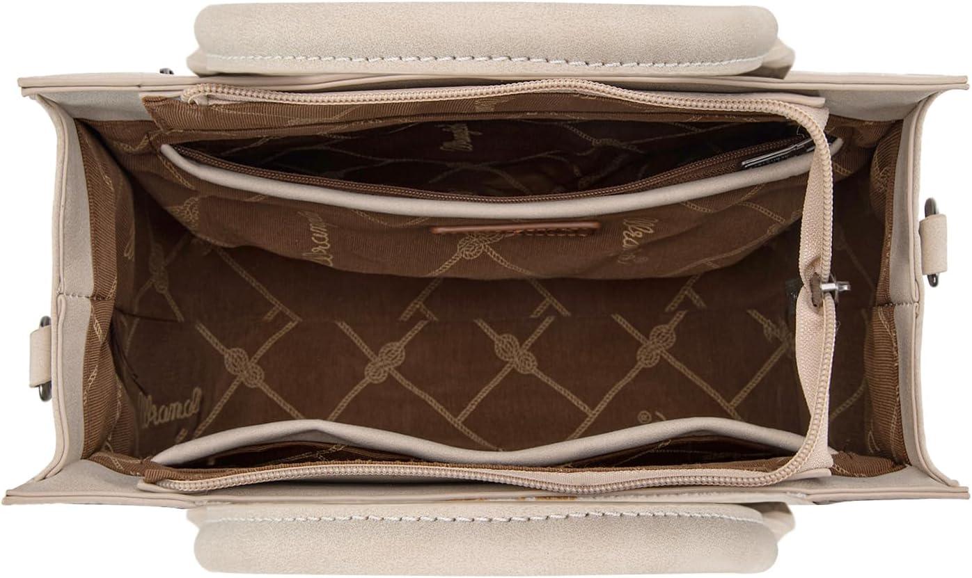 imageMontana West Wrangler Aztec Tote Bag for Women Western Shoulder Purse Top Handle HandbagM Beige