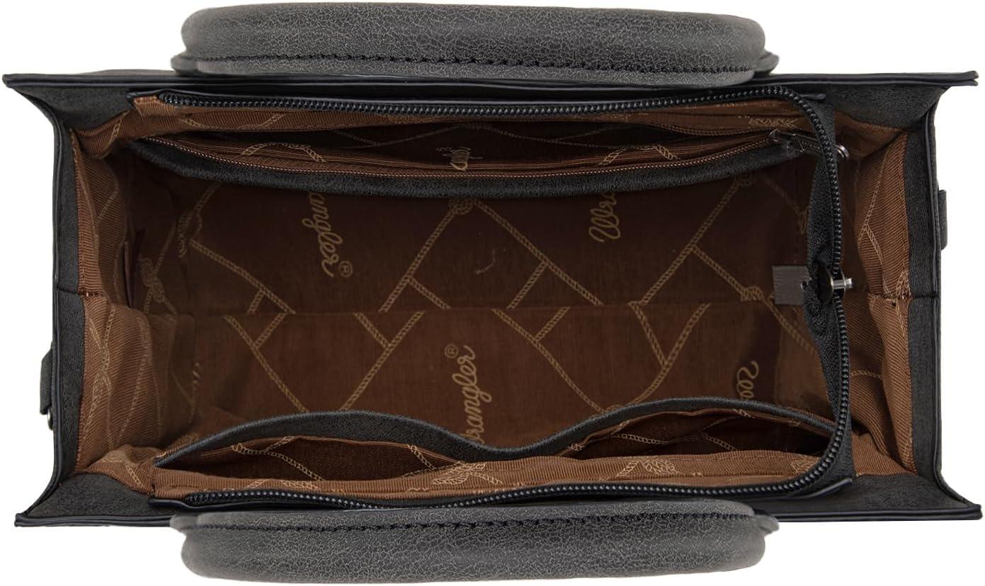 imageMontana West Wrangler Aztec Tote Bag for Women Western Shoulder Purse Top Handle HandbagM Black