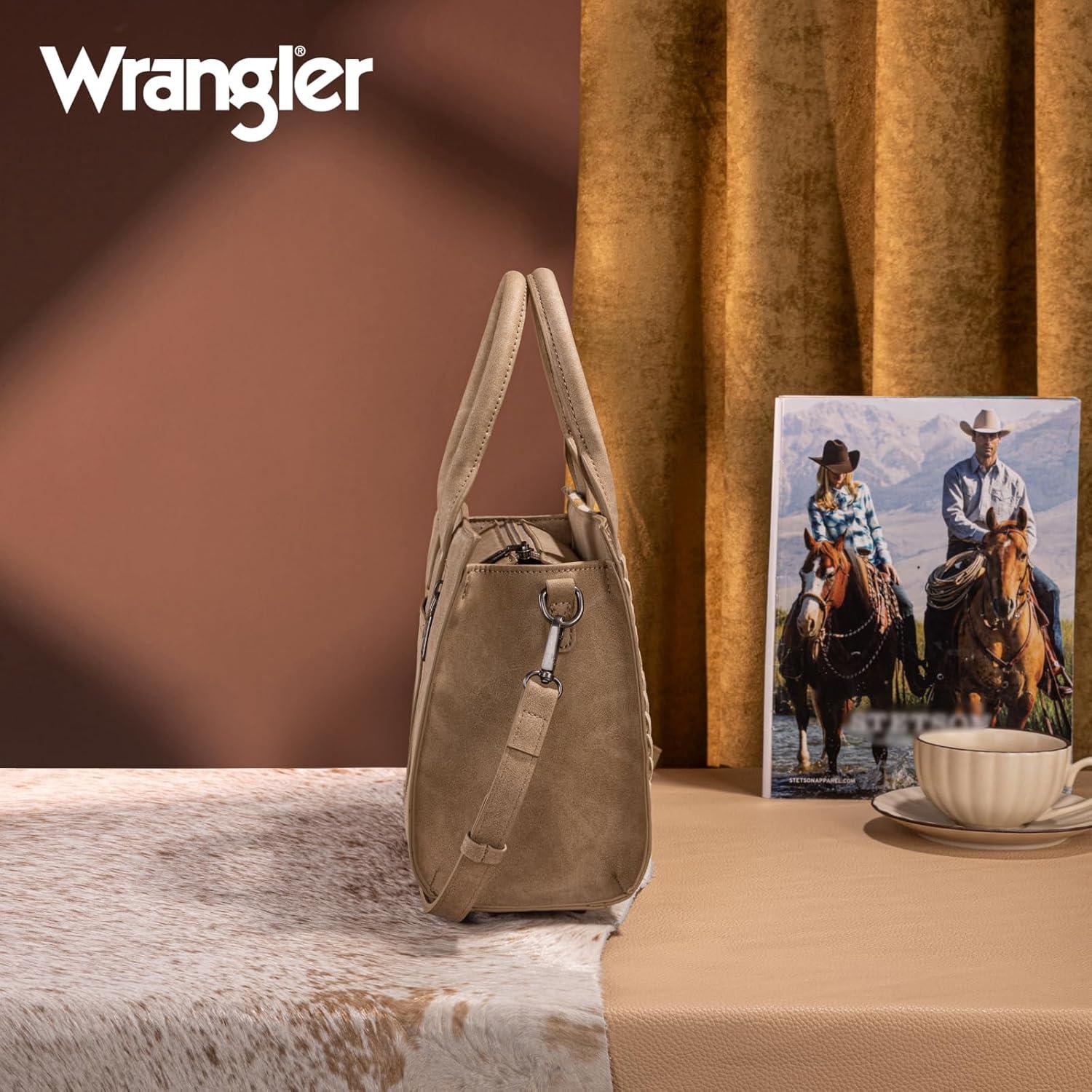 imageMontana West Wrangler Aztec Tote Bag for Women Western Shoulder Purse Top Handle HandbagM Tan