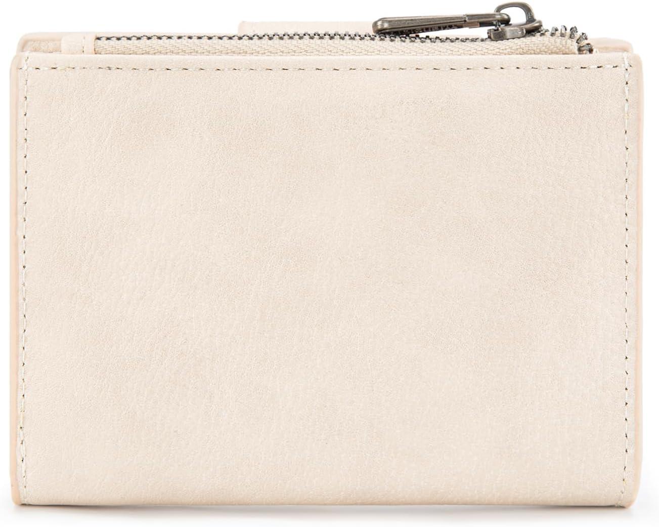 imageMontana West X Wrangler Small Wallets for Women Bifold RFID Blocking Wallets Compact Leopard Print Wallet with Removable ID WindowABeige
