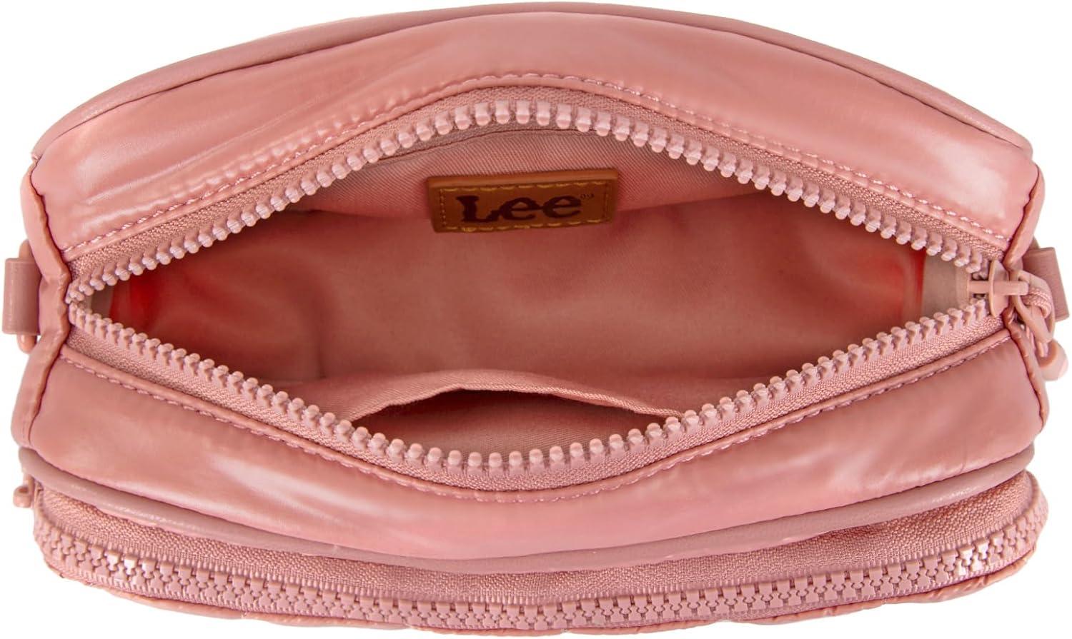 imageMontana West x Lee Puffer Crossbody Bags for Women Small Quilted Lightweight Waterresistant Purse with Adjustable Strap Puffer Small Quilted Lightweight WaterresistantDark Pink