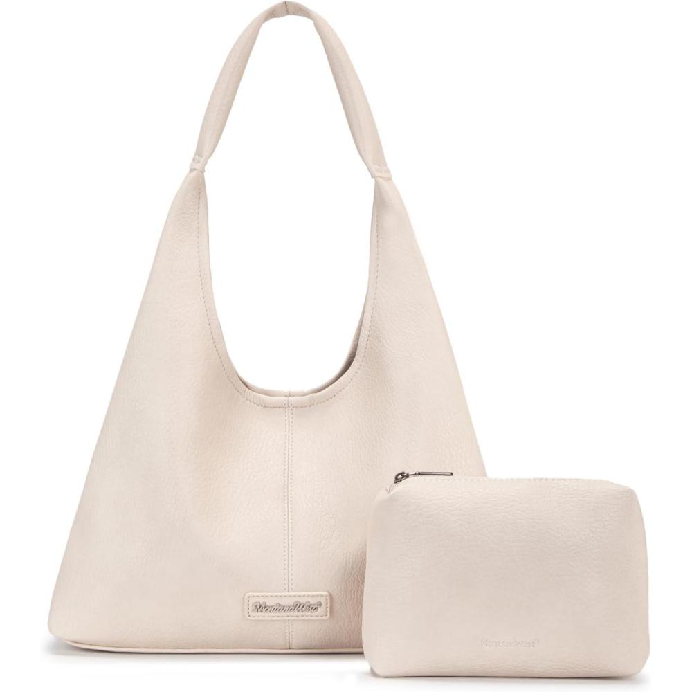imageMontana West Hobo Bag Purses for Women Slouchy Soft Shoulder Handbags Tote with PouchKhaki