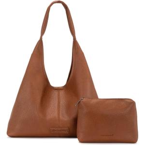 Montana West Hobo Bag Purses for Women Slouchy Soft Shoulder Handbags Tote with Pouch(Brown)