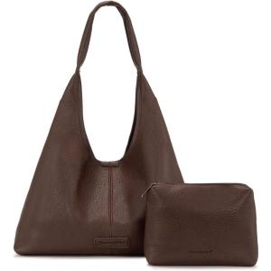 Montana West Hobo Bag Purses for Women Slouchy Soft Shoulder Handbags Tote with Pouch(Chocolate)