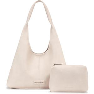 Montana West Hobo Bag Purses for Women Slouchy Soft Shoulder Handbags Tote with Pouch(Khaki)
