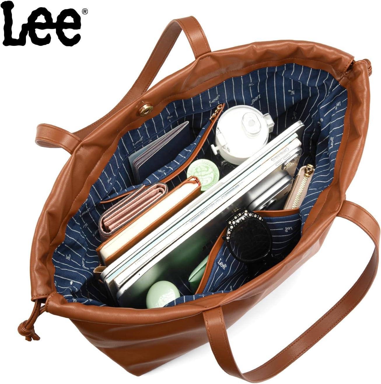 imageMONTANA WEST x Lee Drawstring Crossbody Bag for Women PU Leather Small Vintage Dustbag Style Shoulder Bag PurseBrown