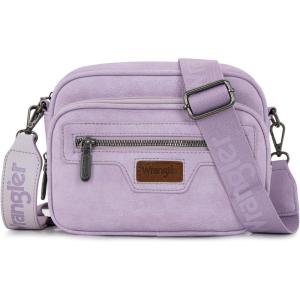 Wrangler Crossbody Bag for Women Multi Pocket Crossover Bag Shoulder Pursea with Adjustable Strap(Purple)