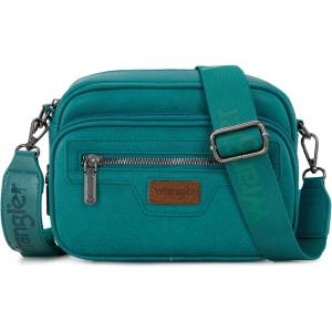 Wrangler Crossbody Bag for Women Multi Pocket Crossover Bag Shoulder Pursea with Adjustable Strap(Turquoise)