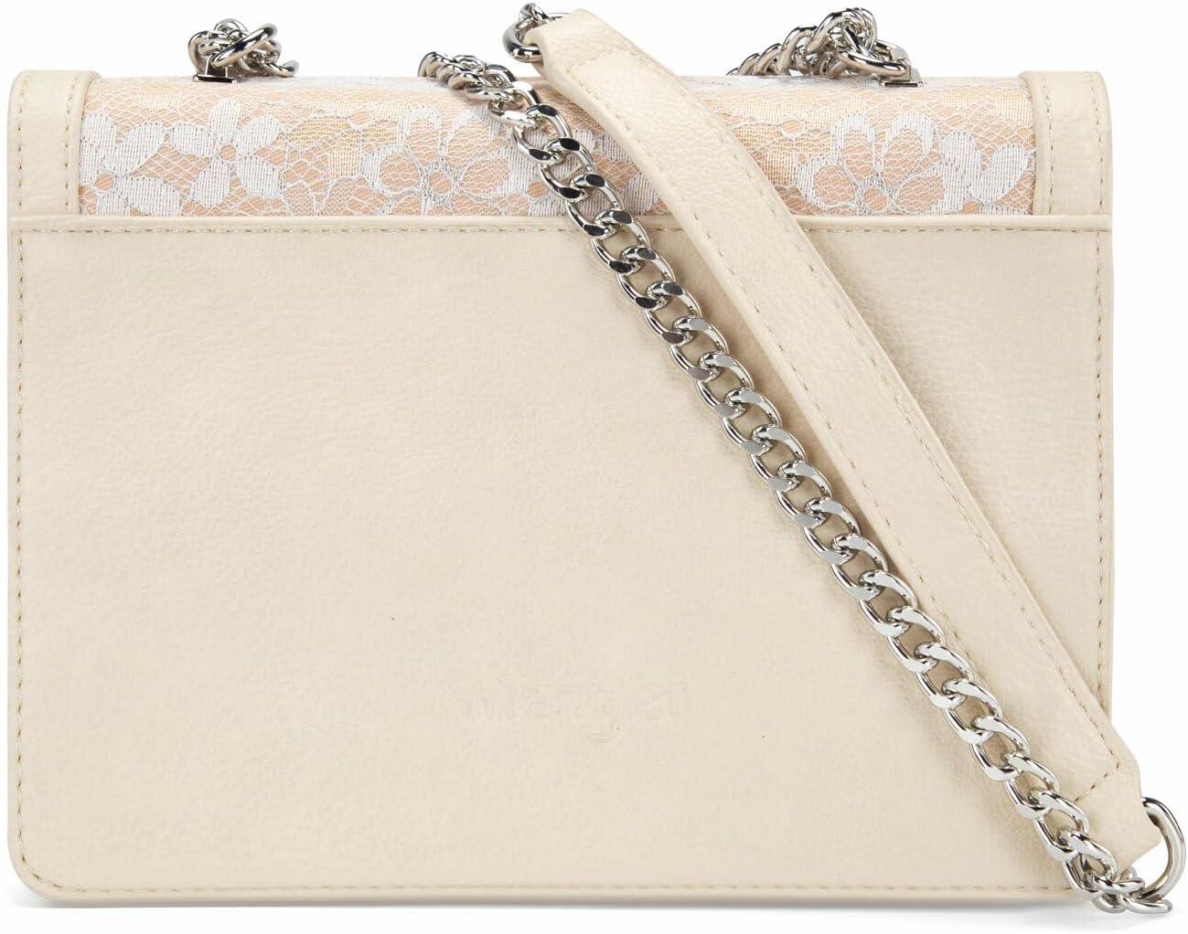 imageWrangler Flap Shoulder Bag for Women Vintage Floral Tooled Crossbody Purse with Chain StrapTan