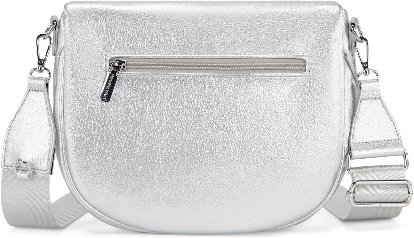 imageMontana West Crossbody Bags for Women Large Bum Bag Sling Belt Purse Fanny Packs with Adjustable Wide Strapsilver