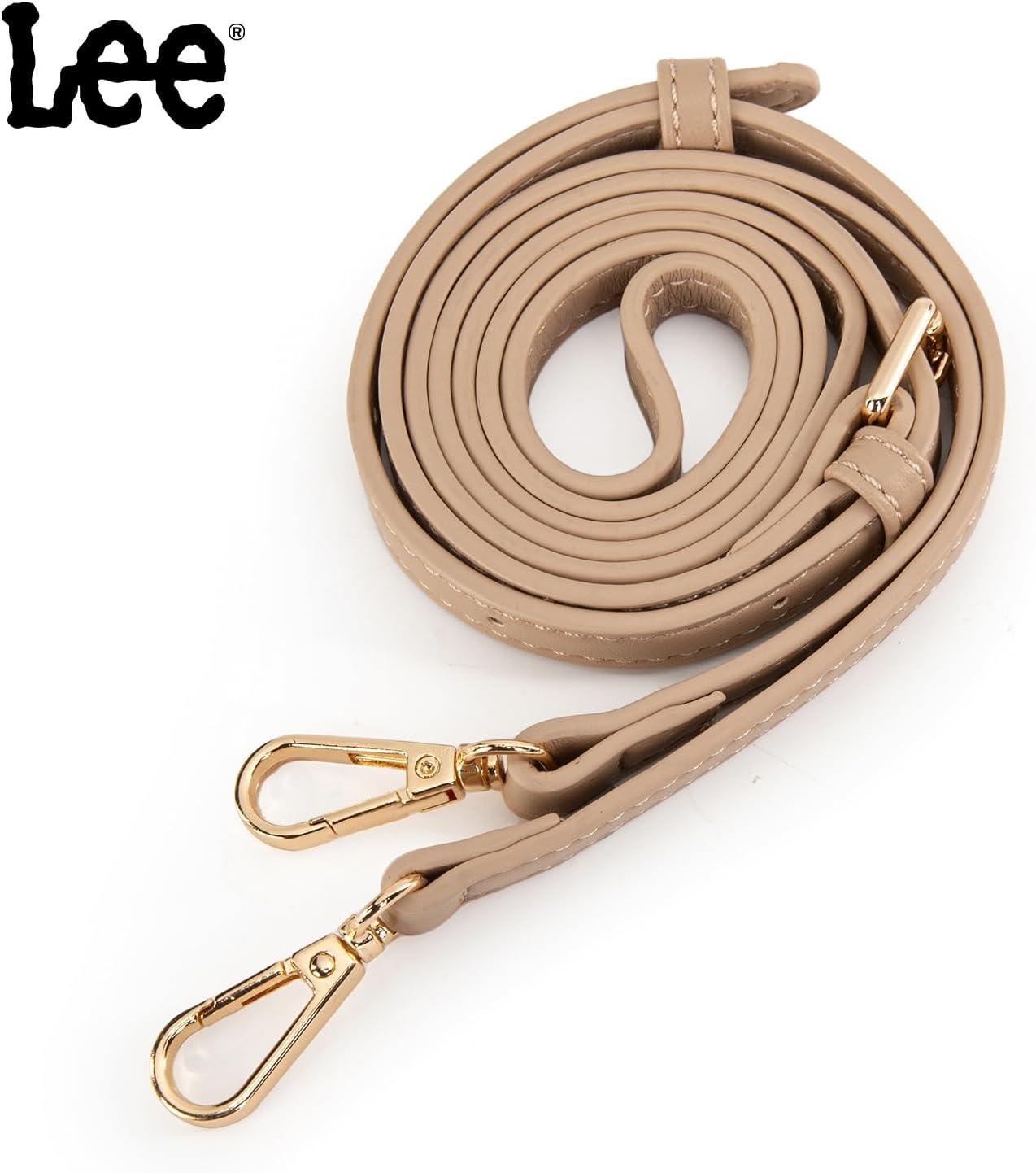 imageLEE Crossbody Bags for WomenLeather Bucket Bag with Detachable Strap Water Resistant Small Lightweight Bag for Work TravelKhaki