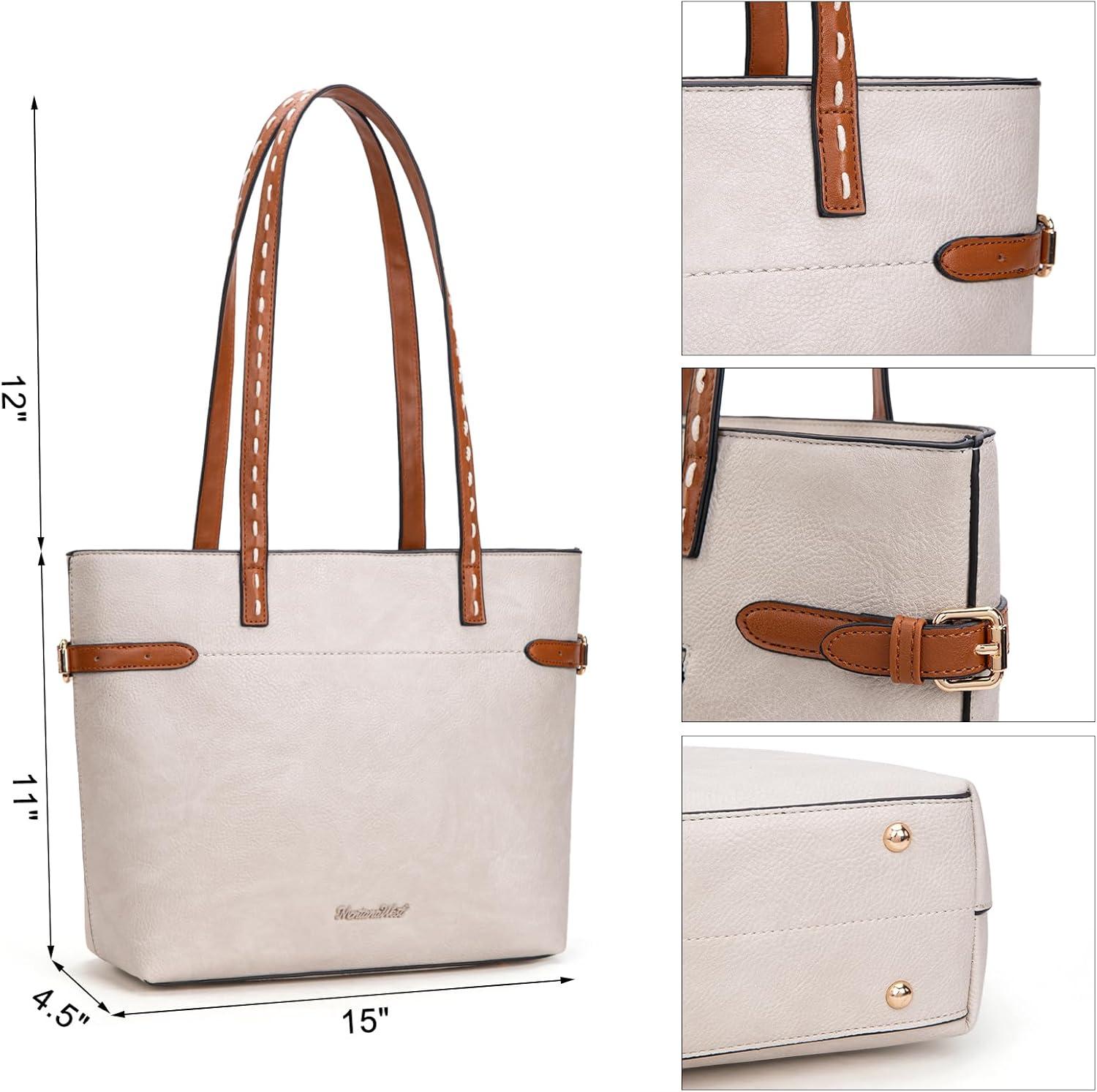 imageMontana West Minimalist Tote Bag for Women handbags Elegant Top Handle Satchel Purse EverydaySandy Tan