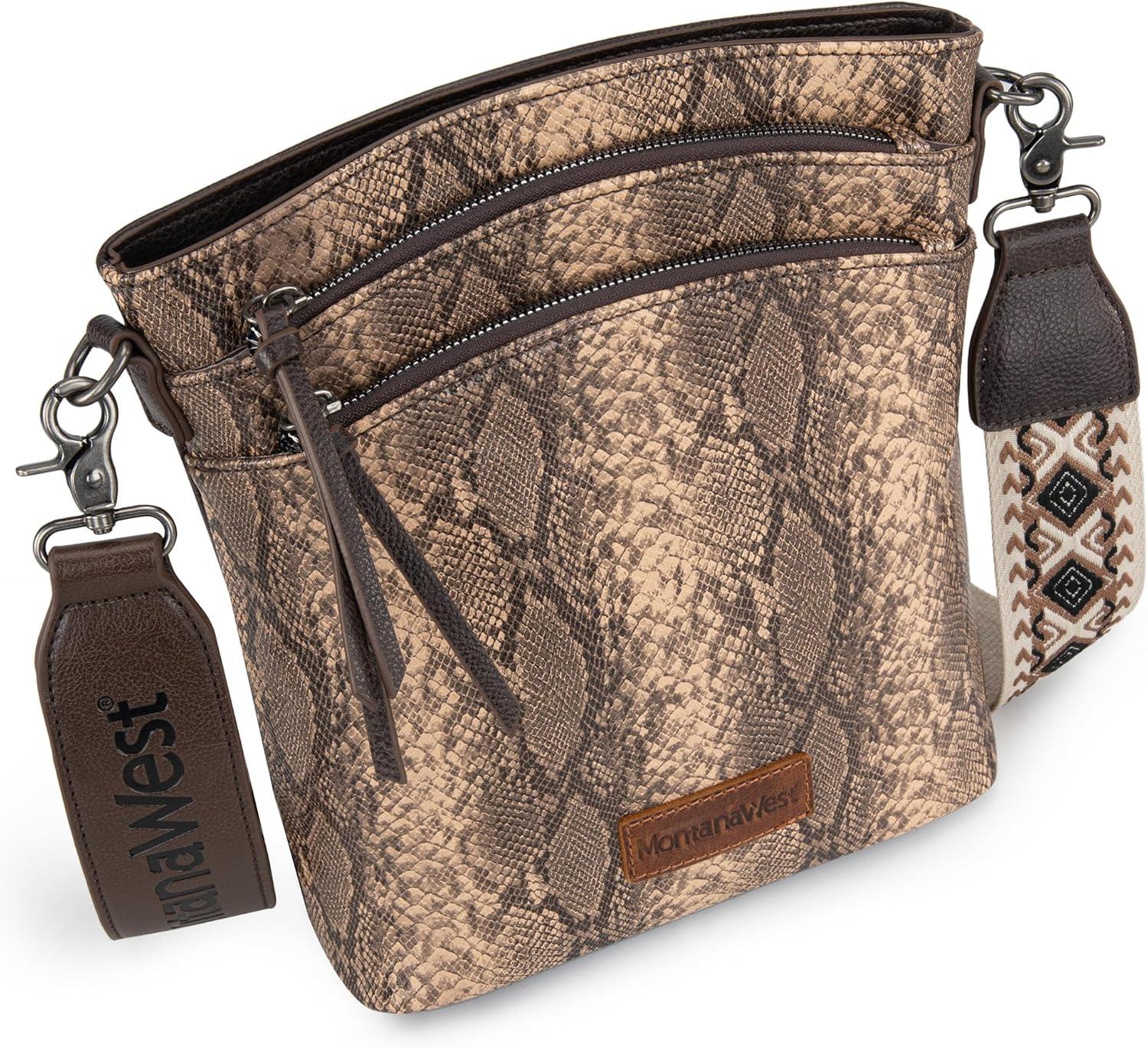 imageMontana West Multi Zip Pocket Large Crossbody Bag With Guitar StrapC Khaki
