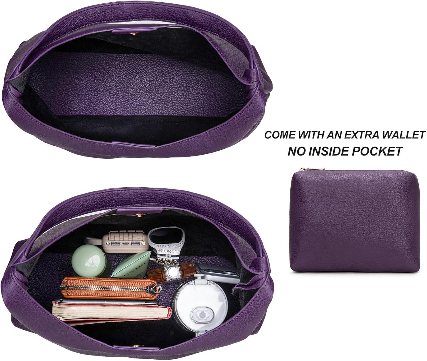 imageMontana West Slouchy Hobo Bag for Women Shoulder Purses and Handbags with ScarfDeep Purple