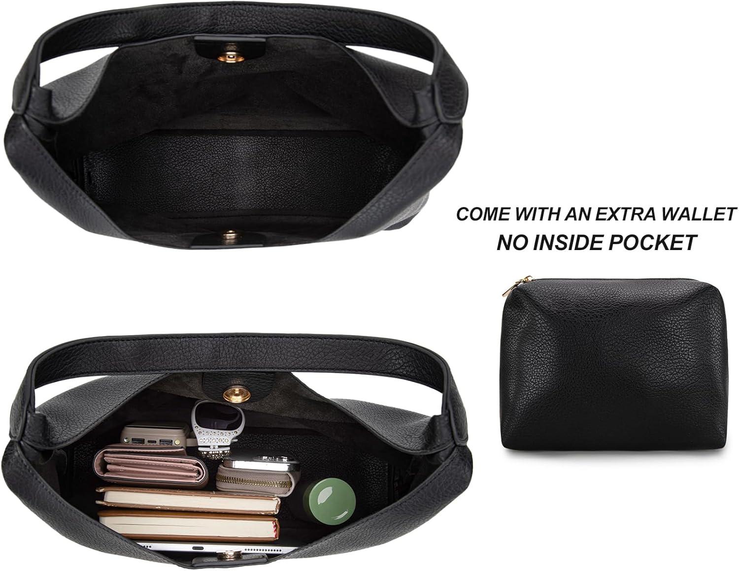 imageMontana West Slouchy Hobo Bag for Women Shoulder Purses and Handbags with ScarfJet Black