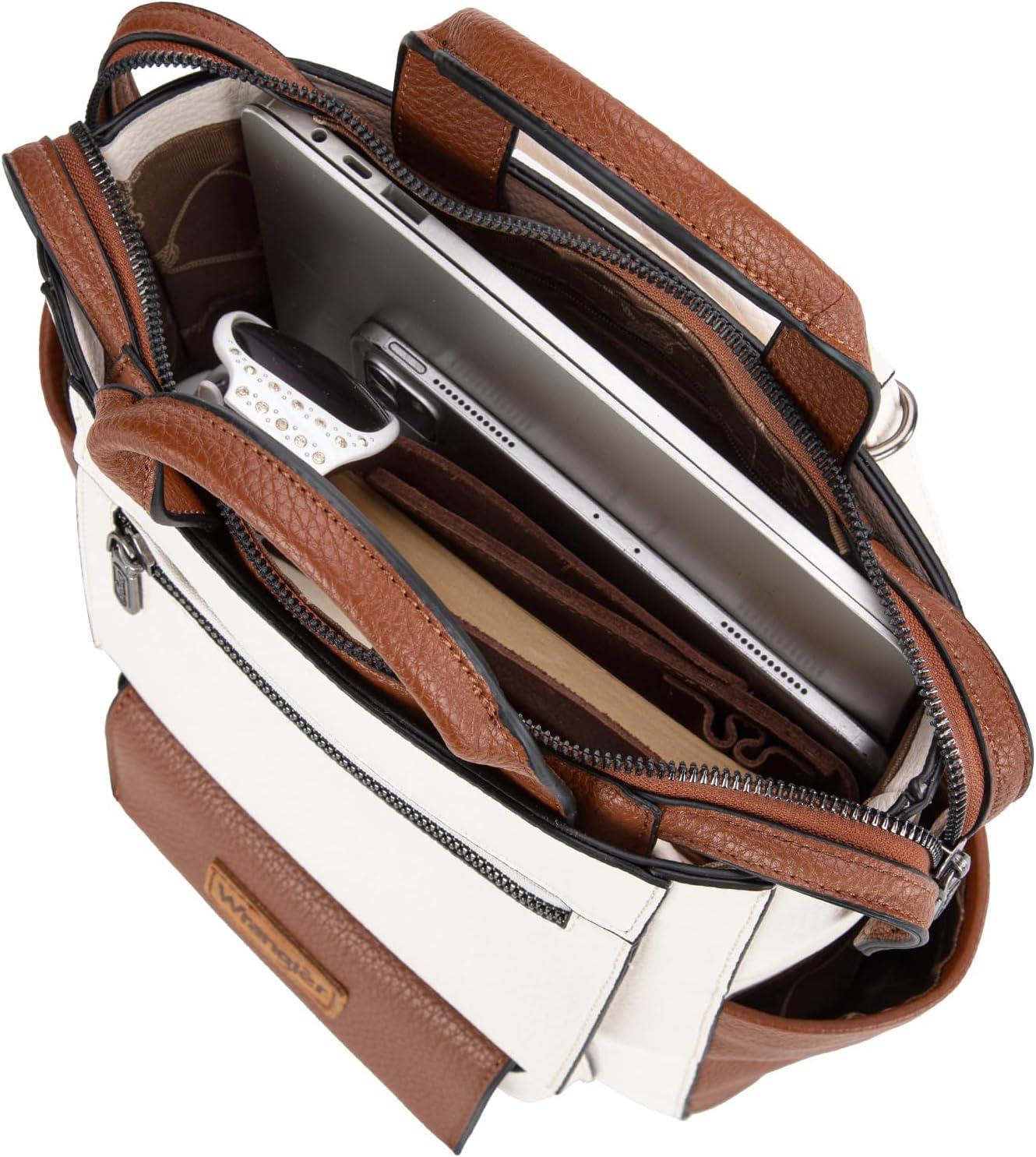 imageMontana West Wrangler Cow Print Backpack Purse for Women Vegan Leather Ladies Convertible Backpack Stylish Anti Theft Backpack with Adjustable StrapD Beige