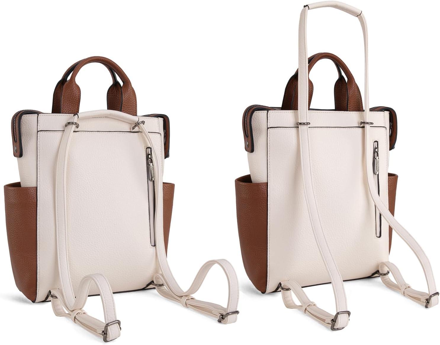 imageMontana West Wrangler Cow Print Backpack Purse for Women Vegan Leather Ladies Convertible Backpack Stylish Anti Theft Backpack with Adjustable StrapD Beige