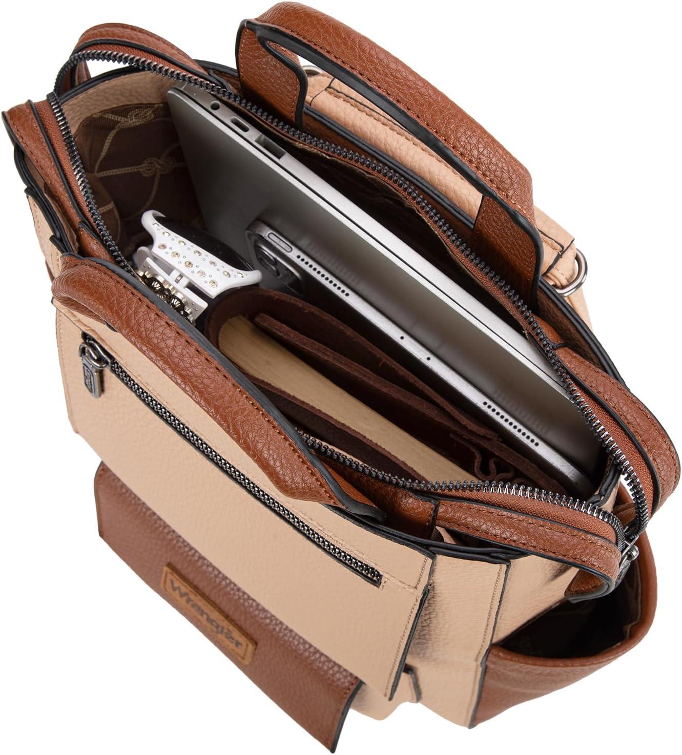 imageMontana West Wrangler Cow Print Backpack Purse for Women Vegan Leather Ladies Convertible Backpack Stylish Anti Theft Backpack with Adjustable StrapDclassic Tan
