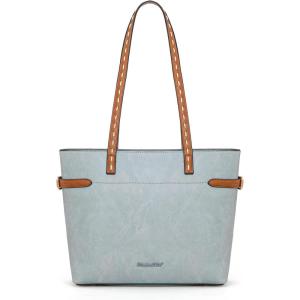 Montana West Minimalist Tote Bag for Women handbags Elegant Top Handle Satchel Purse Everyday(Alice Blue)