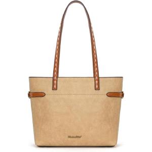 Montana West Minimalist Tote Bag for Women handbags Elegant Top Handle Satchel Purse Everyday(Pale Khaki)