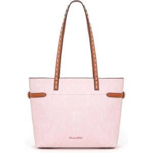 Montana West Minimalist Tote Bag for Women handbags Elegant Top Handle Satchel Purse Everyday(Pastel Pink)