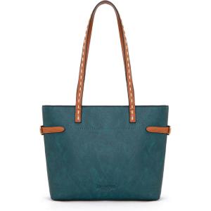 Montana West Minimalist Tote Bag for Women handbags Elegant Top Handle Satchel Purse Everyday(Teal Blue)